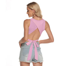 Load image into Gallery viewer, Barbie Girl  Women&#39;s Sleeveless Back Hollow Crop Top
