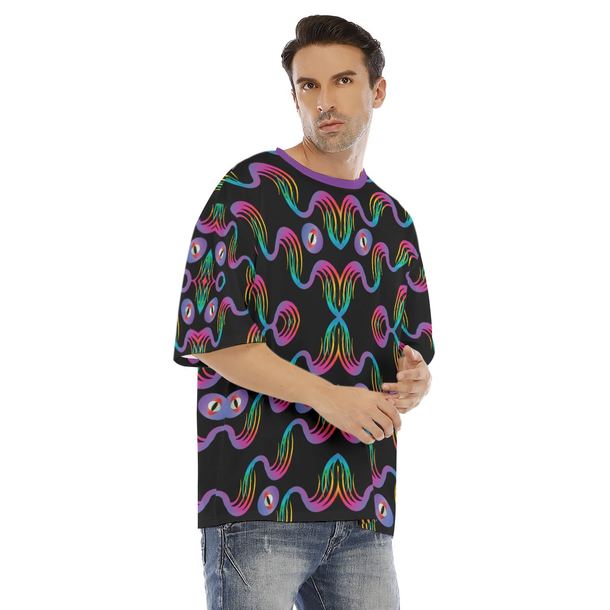 Frequency  Men's Drop Shoulder T-shirt With Short Sleeve