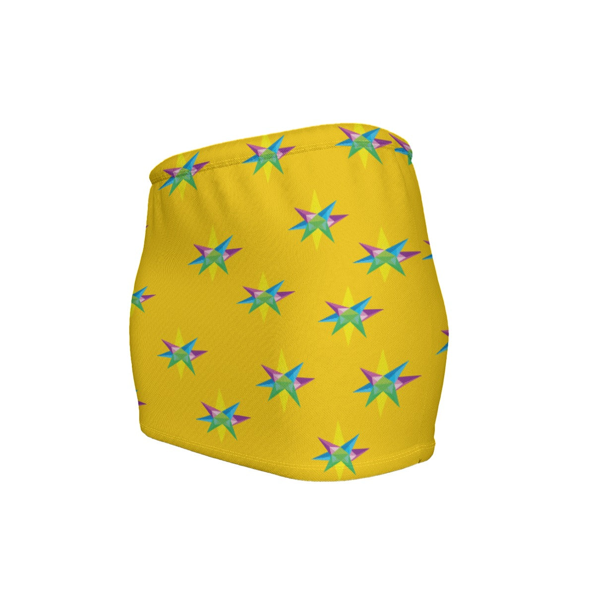 Star Yellow Women's Slinky Micro Mini Skirt