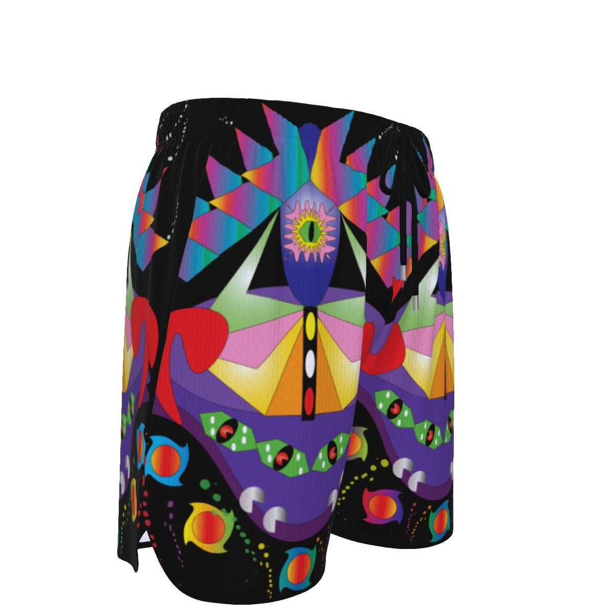 Techno Beats Men's Side Split Running Sport Shorts