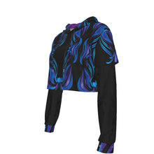 Load image into Gallery viewer, Akasha Two-piece Mesh Sleeve Cropped Hoodie
