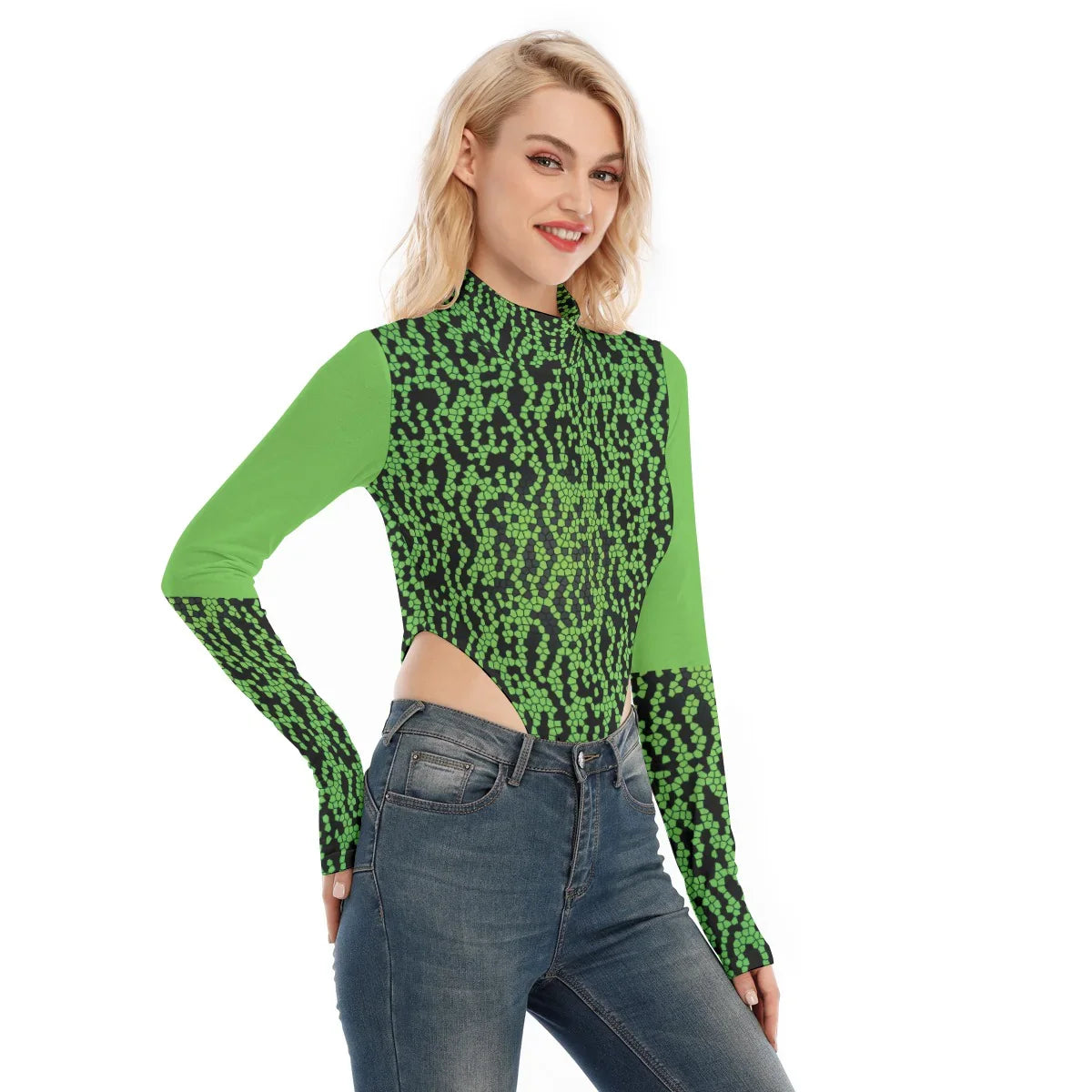 Moxie Girl Women's Turtleneck Long Sleeve Bodysuit