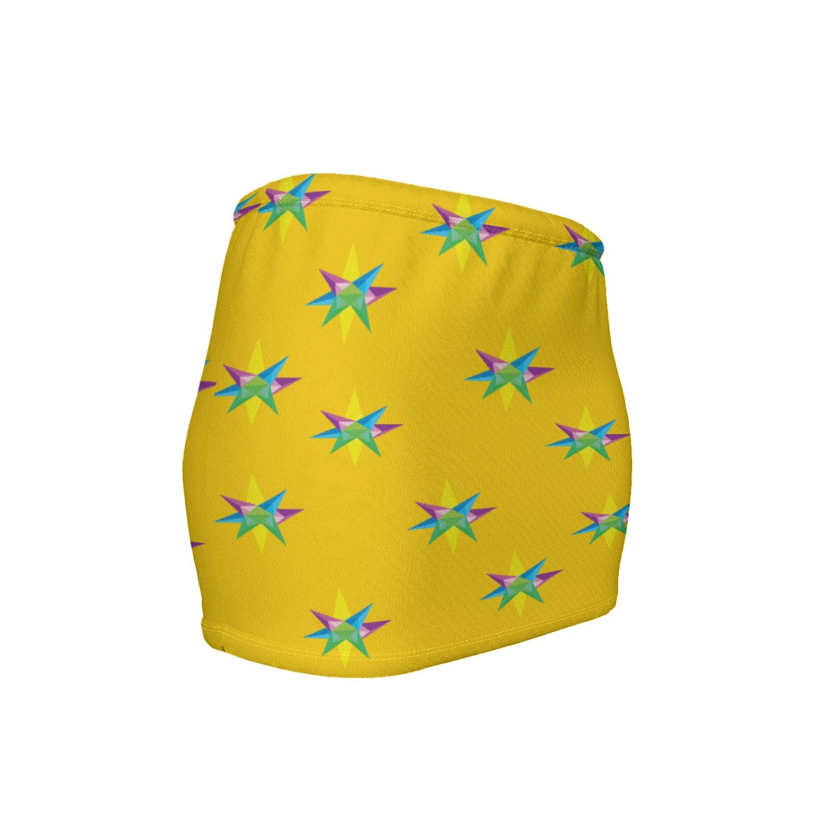 Star Yellow Women's Slinky Micro Mini Skirt