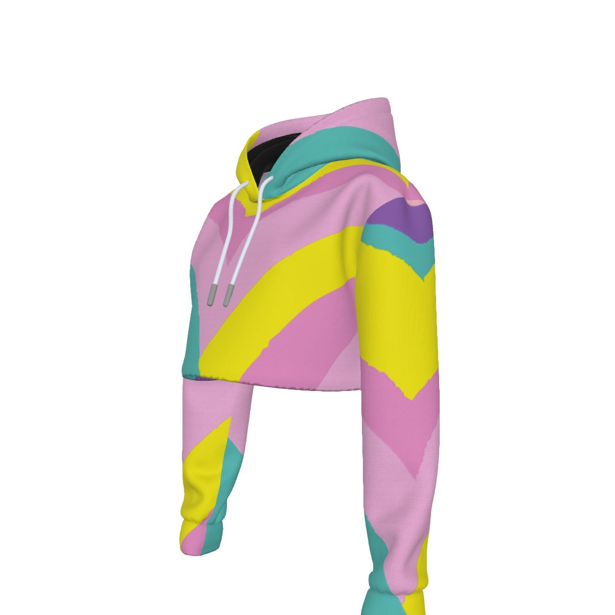 Kawaii Colors Women's Crop Top Hoodie