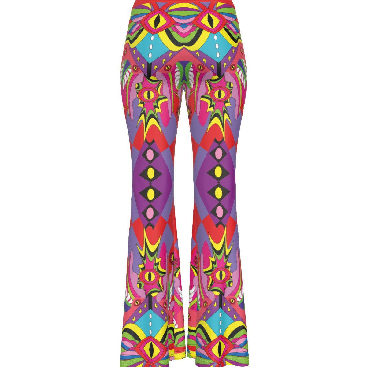 Rave Angel Women's High Elastic Flare Pants