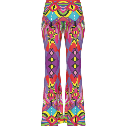 Rave Angel Women's High Elastic Flare Pants