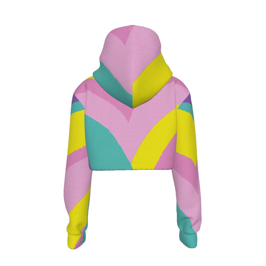 Kawaii Colors Women's Crop Top Hoodie