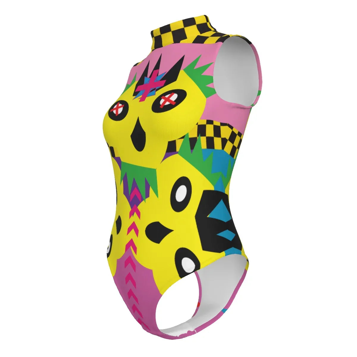 Dangerous Women's Sleeveless Bodysuit With Gloves