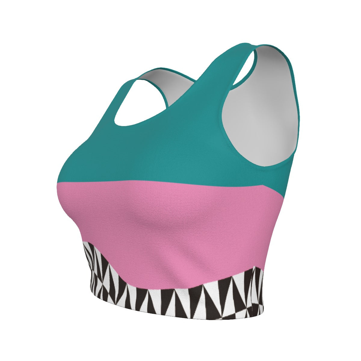 Daily Party Women's Sport Crop Tank Top & Skort With Pocket Set Teal