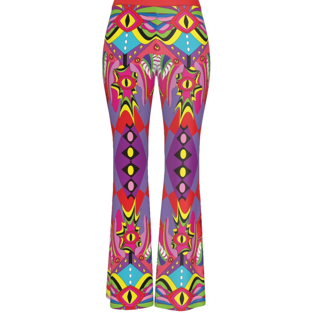 Rave Angel Women's High Elastic Flare Pants