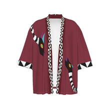 Load image into Gallery viewer, Snakey Claret Red Unisex  Kimono
