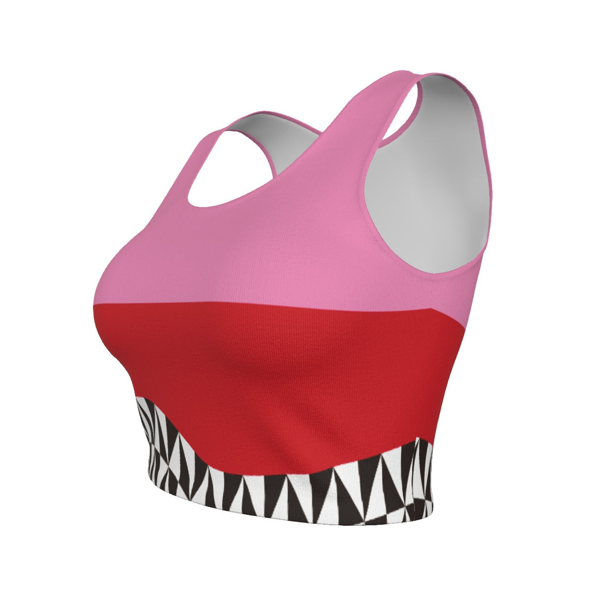 Daily Party Women's Sport Crop Tank Top & Skort With Pocket Set Pink