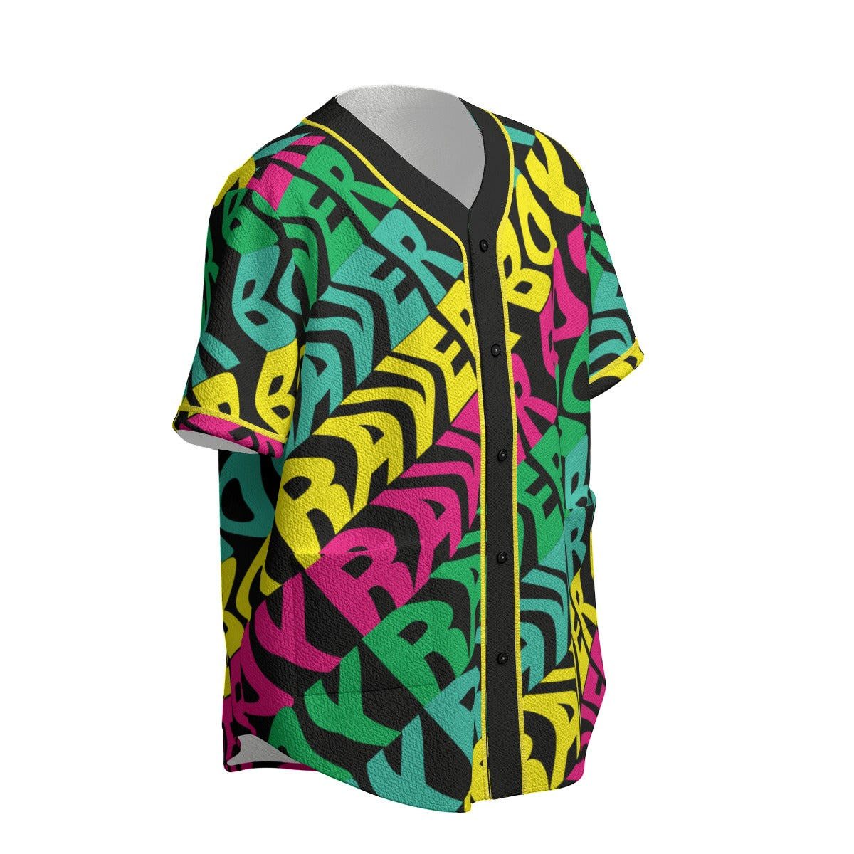 Raver Boy  Men's Textured Baseball Jersey