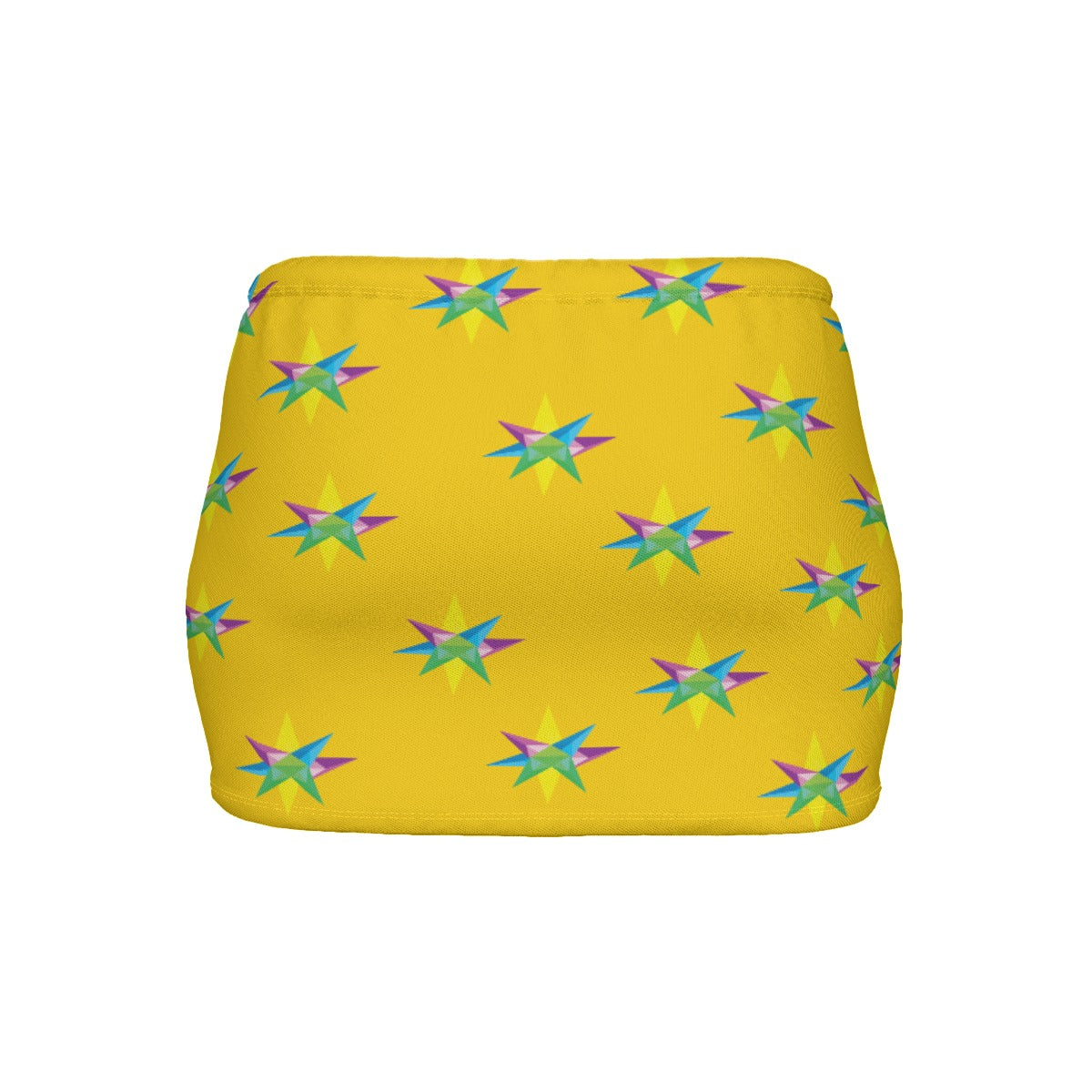 Star Yellow Women's Slinky Micro Mini Skirt