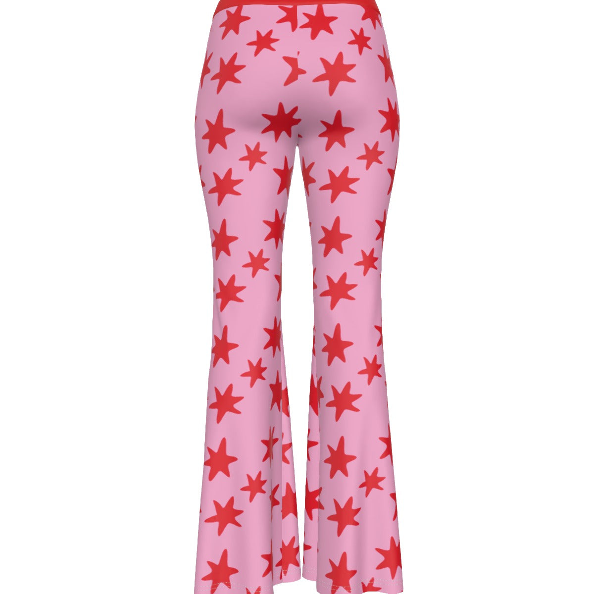 Cosmic Lady Light Pink Women's High Elastic Flare Pants