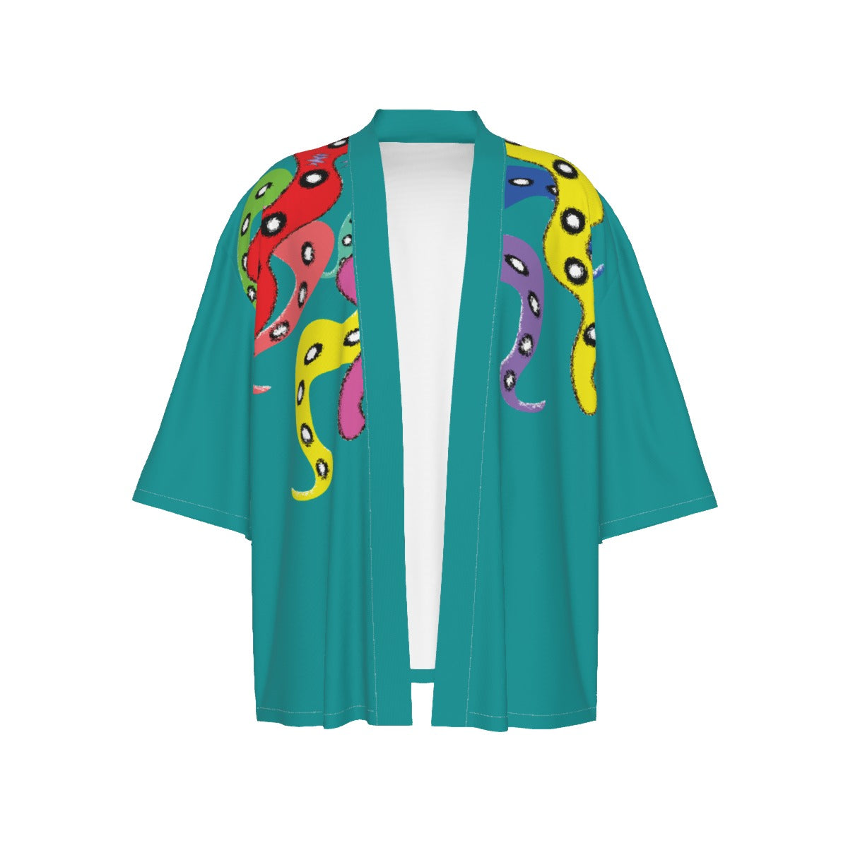 Octopus Teal Unisex Kimono