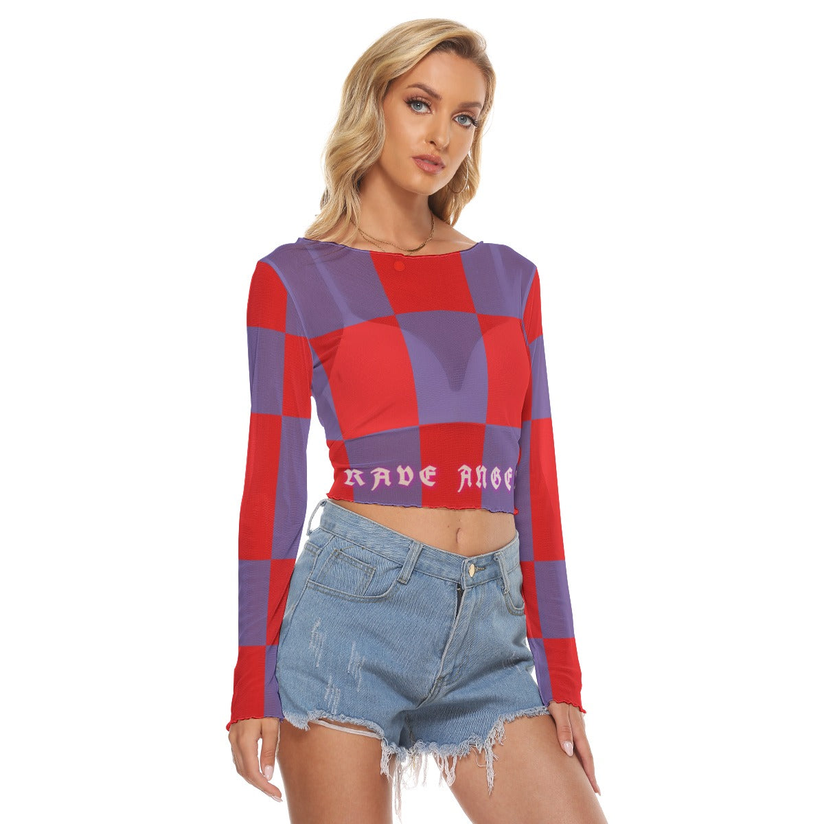 Rave Angel Mesh Long Sleeves T-shirt