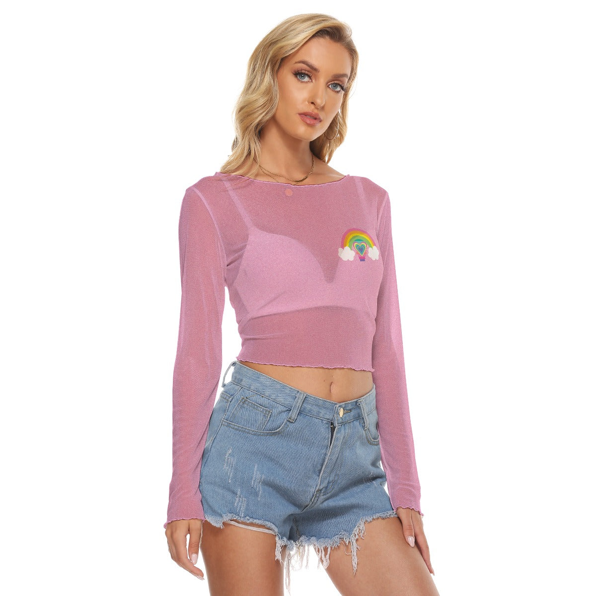 Barbie Girl  Women's Mesh Long Sleeves T-shirt