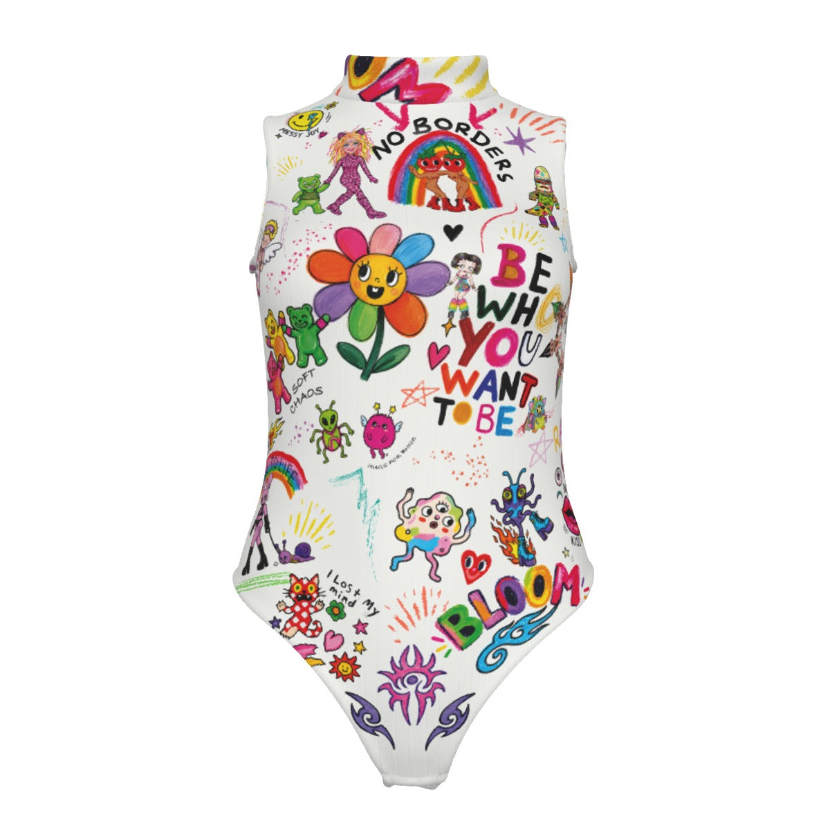 POV Women's Sleeveless Bodysuit With Memory Sleeves