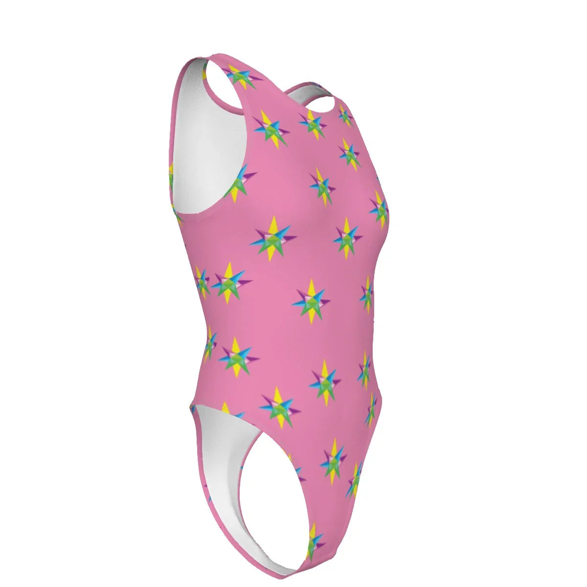 Star Pink Women's Tank Bodysuit with Gloves