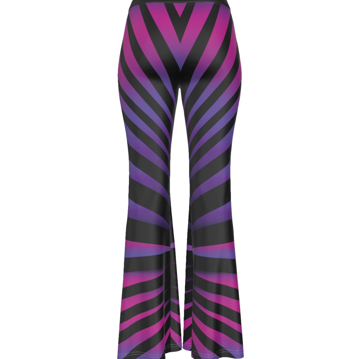 Chromatica Striped Women's High Elastic Flare Pants