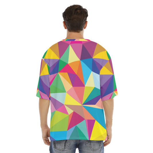 Mosaic Colors  Men's Drop Shoulder T-shirt With Short Sleeve