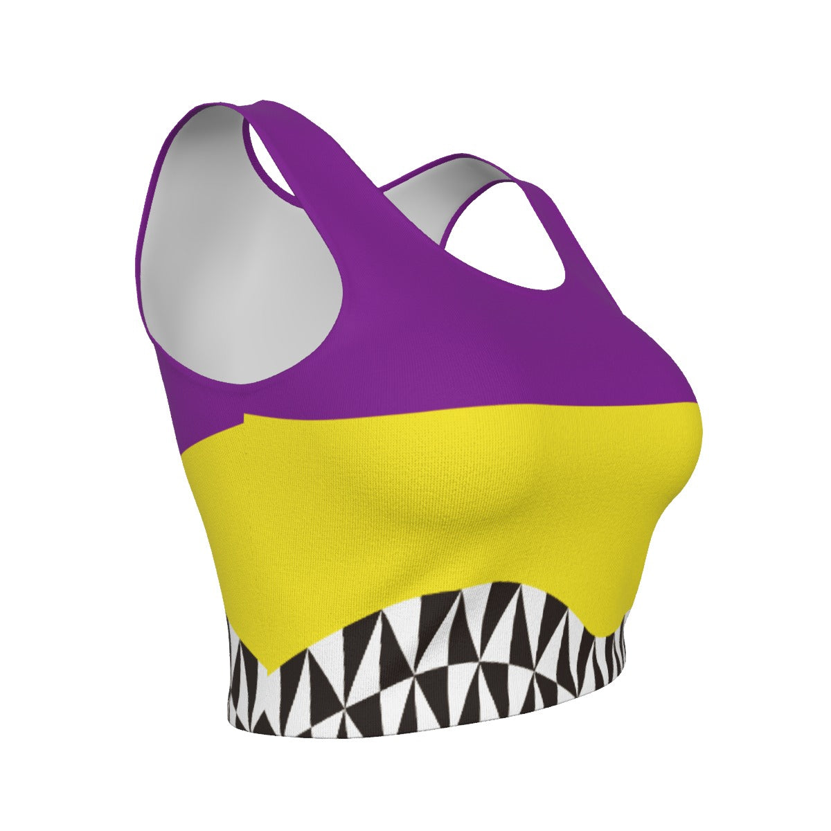 Daily Party Women's Sport Crop Tank Top & Skort With Pocket Set Yellow