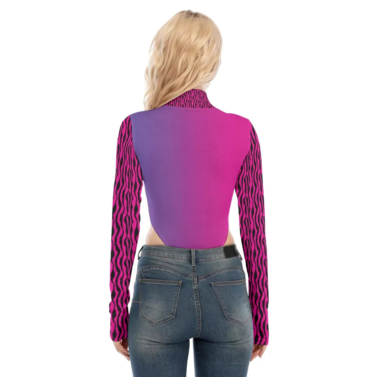 Chromatica Lips Women's Turtleneck Long Sleeve Bodysuit