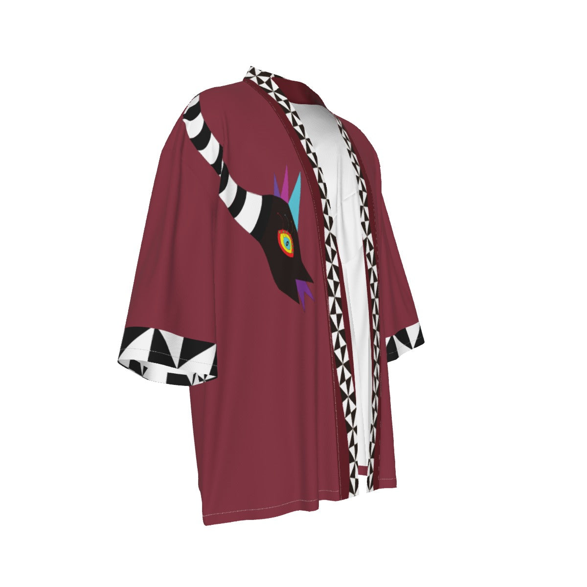 Snakey Claret Red Unisex  Kimono