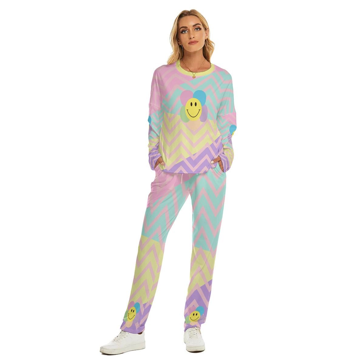 Pastel Smile Women's Pajama Suit