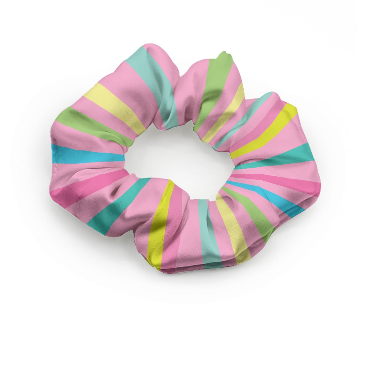 Dream Team Pink Striped Scrunchie