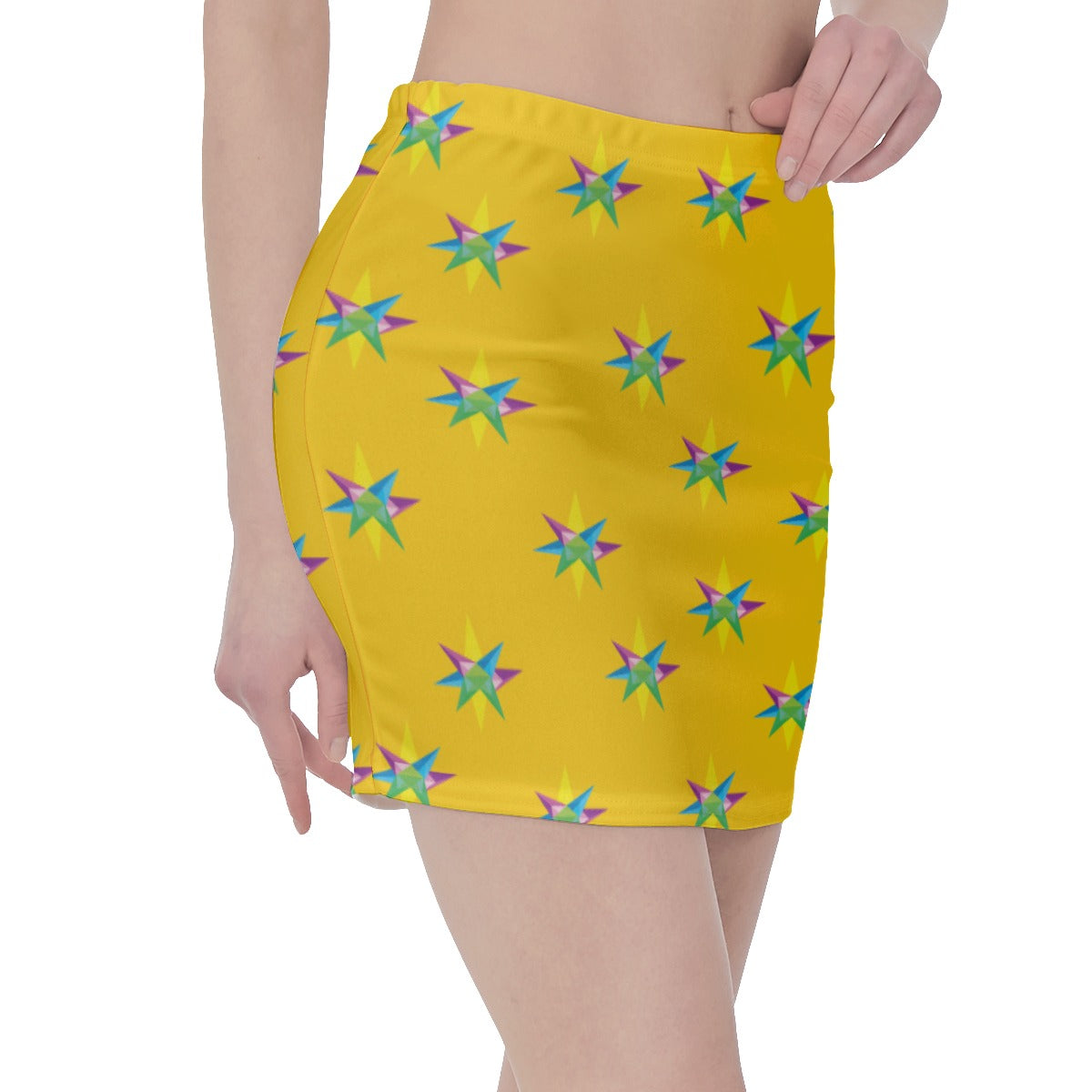 Star Yellow Women's Hip Skirt