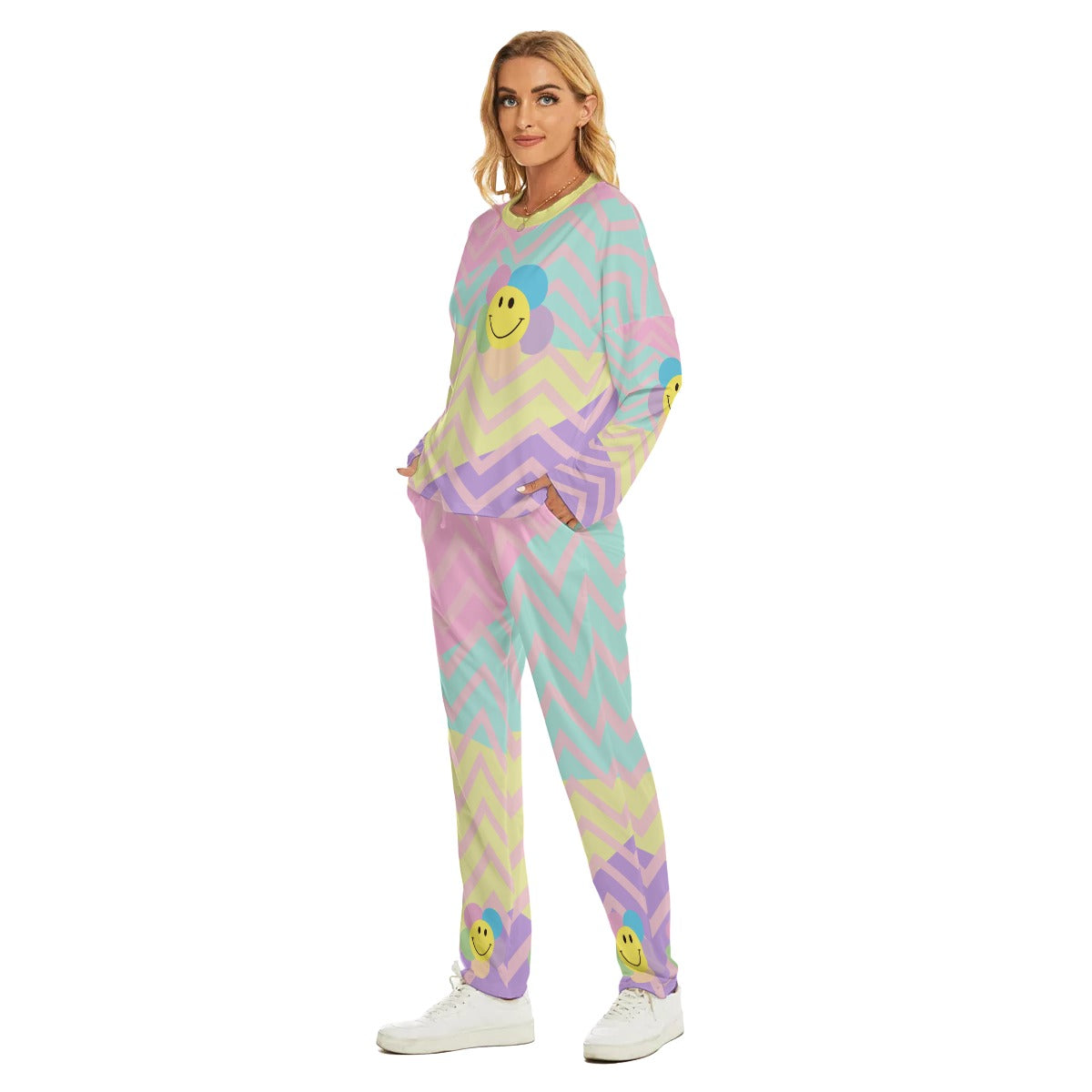 Pastel Smile Women's Pajama Suit