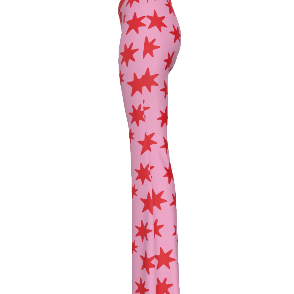 Cosmic Lady Light Pink Women's High Elastic Flare Pants