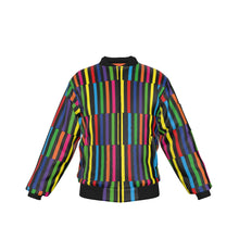 Load image into Gallery viewer, Color Block All-Over Print Men&#39;s Bomber Jacket With with Sleeve Pocket
