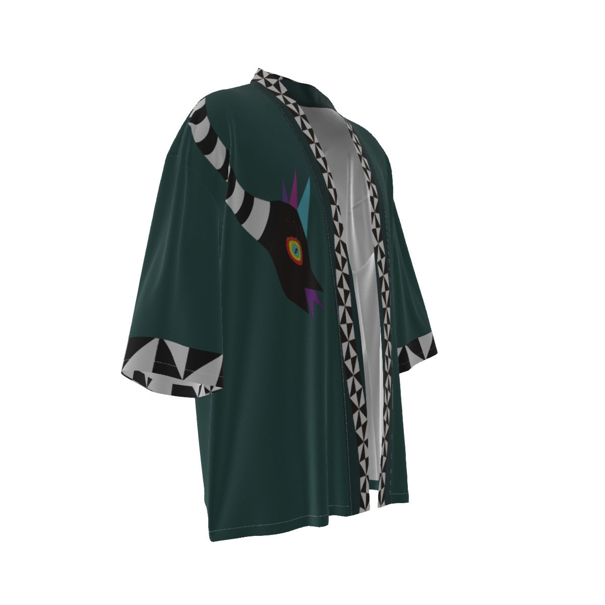 Snakey Dark Green Unisex Kimono