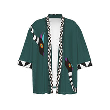 Load image into Gallery viewer, Snakey Dark Green Unisex Kimono
