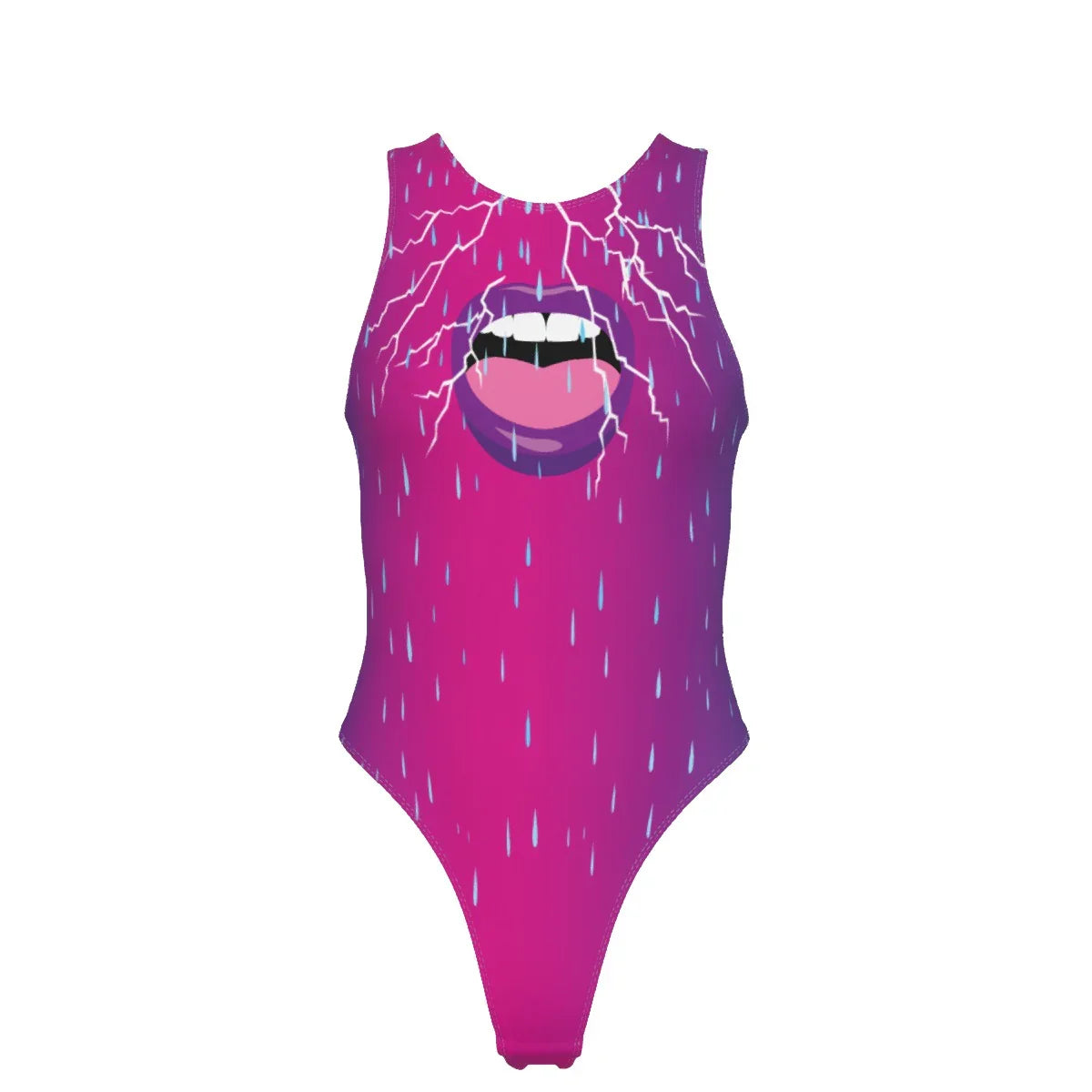 Chromatica Rain Women's Tank Bodysuit with Gloves