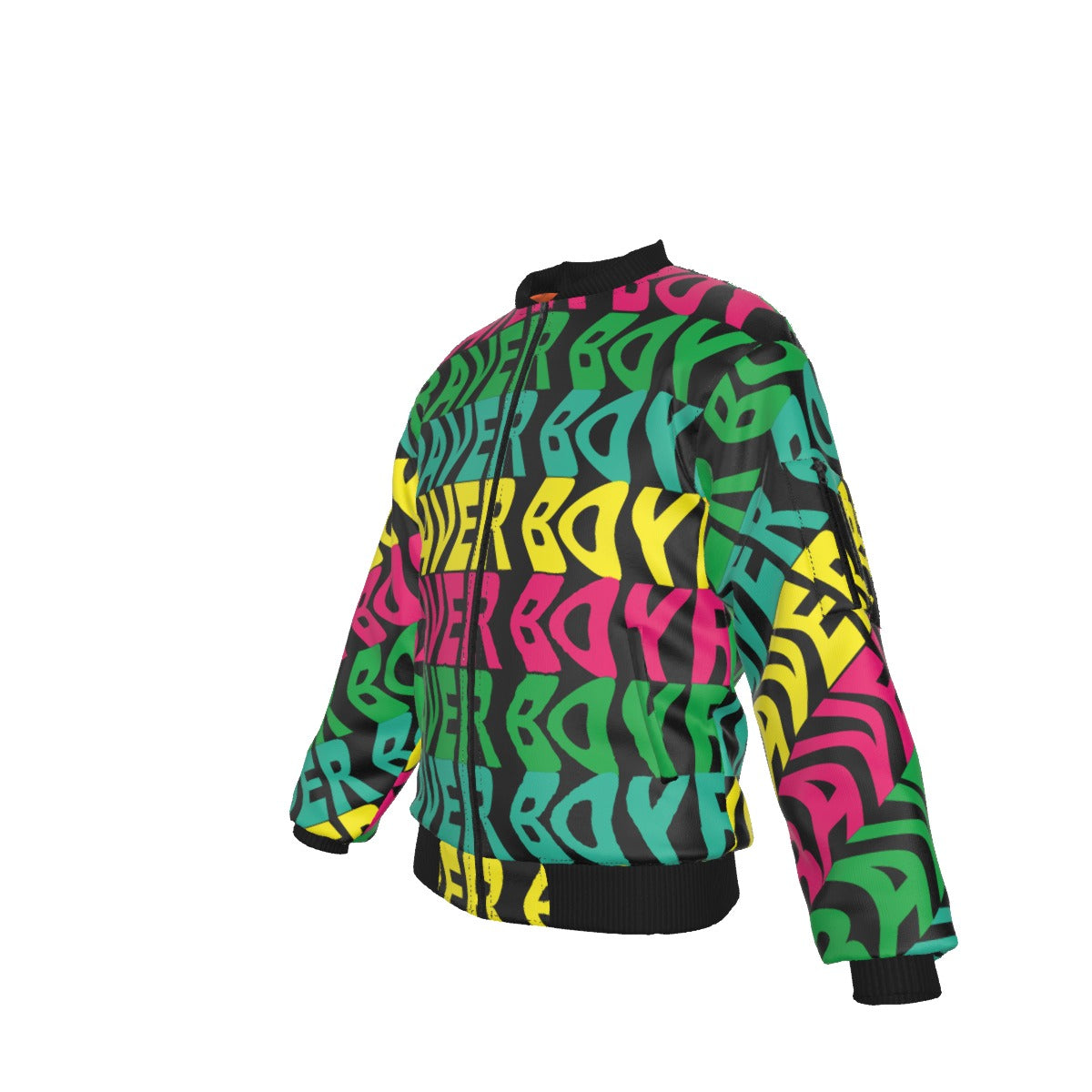 Raver Boy Men's Bomber Jacket With with Sleeve Pocket