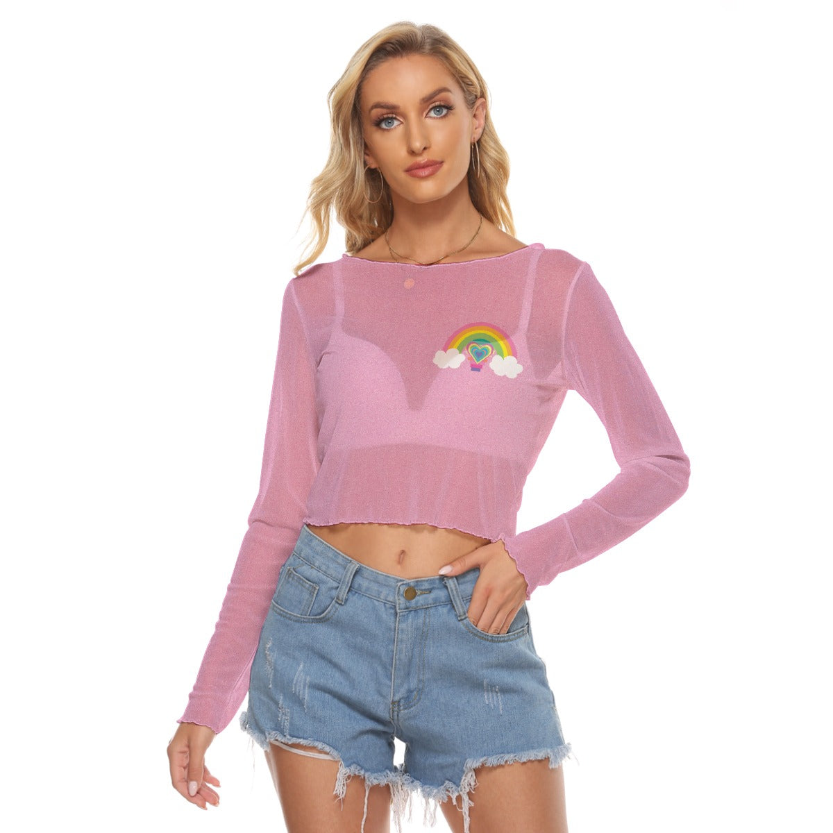 Barbie Girl  Women's Mesh Long Sleeves T-shirt