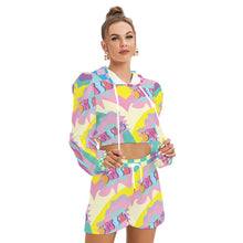 Load image into Gallery viewer, Barbie Girl Smile Women&#39;s Mirco Fleece Hoodie And Shorts Set
