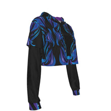 Load image into Gallery viewer, Akasha Two-piece Mesh Sleeve Cropped Hoodie
