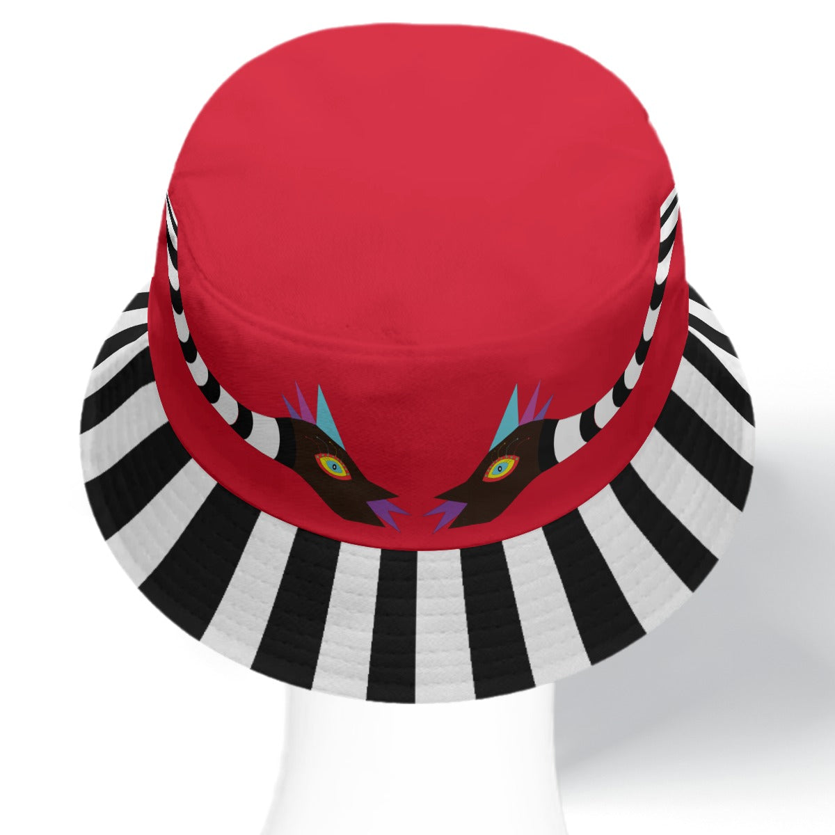 Snakey Red Double-Side Printing Bucket Hat