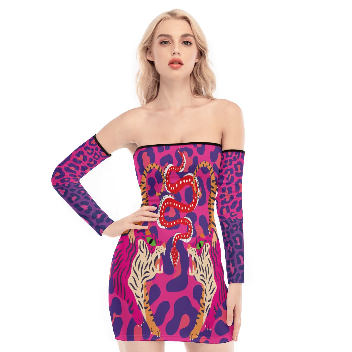 Tiger Balm Women's Off-shoulder Back Lace-up Dress