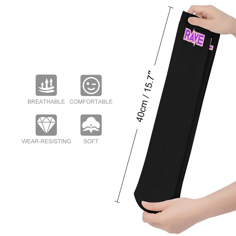 Rave Angel Unisex Breathable Stockings Black