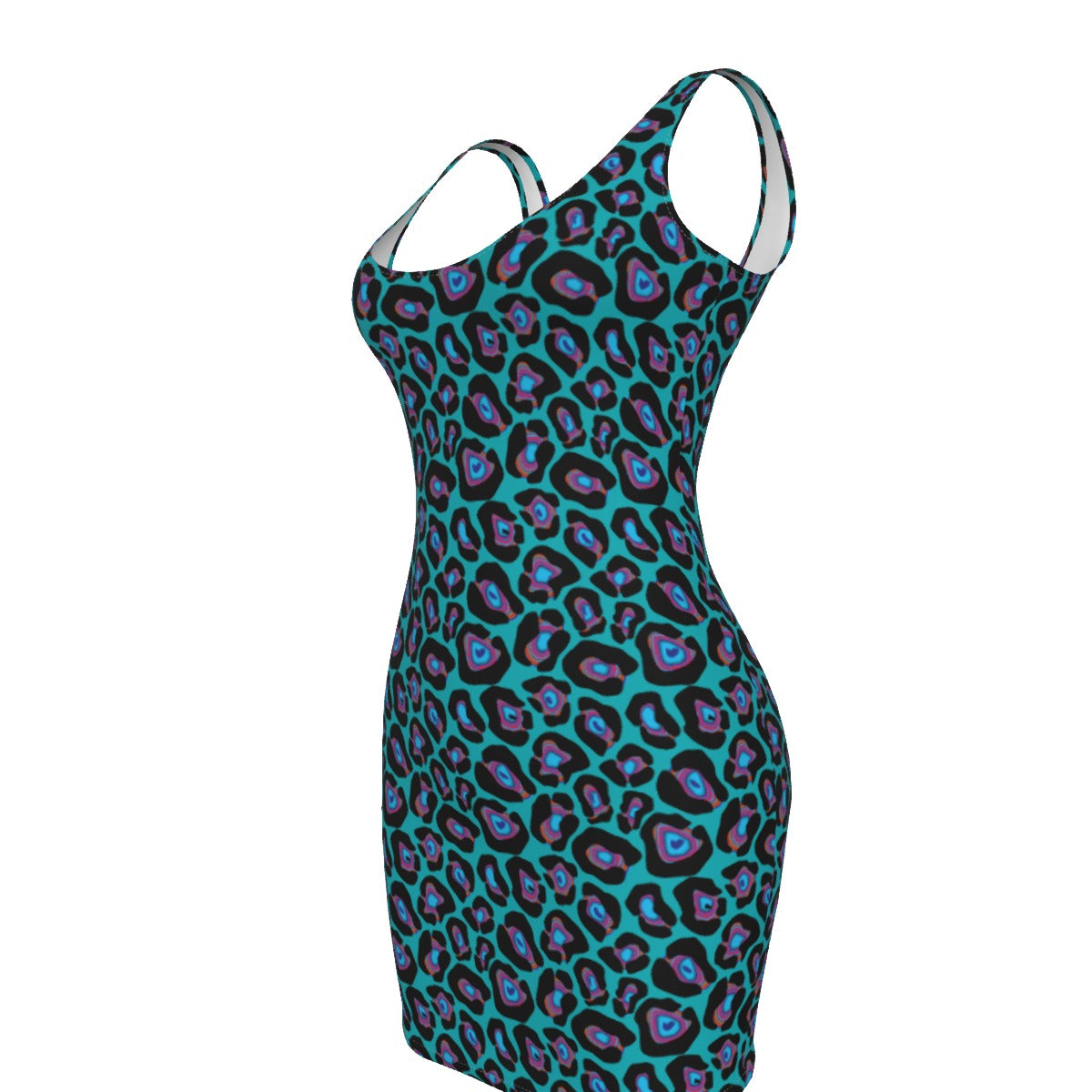 African Teal  Women's Bodycon Dress