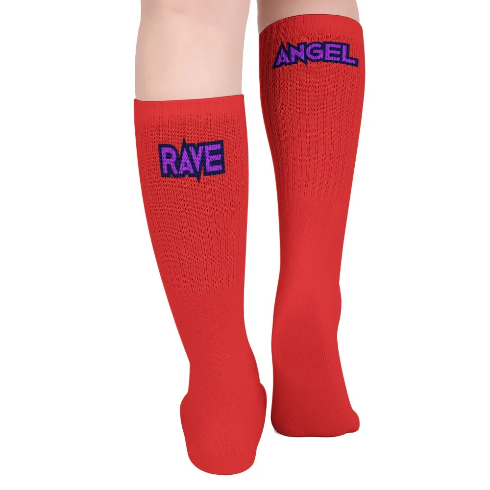 Rave Angle Unisex Breathable Stockings Red