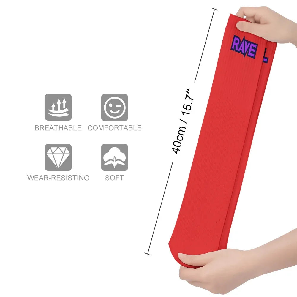 Rave Angle Unisex Breathable Stockings Red
