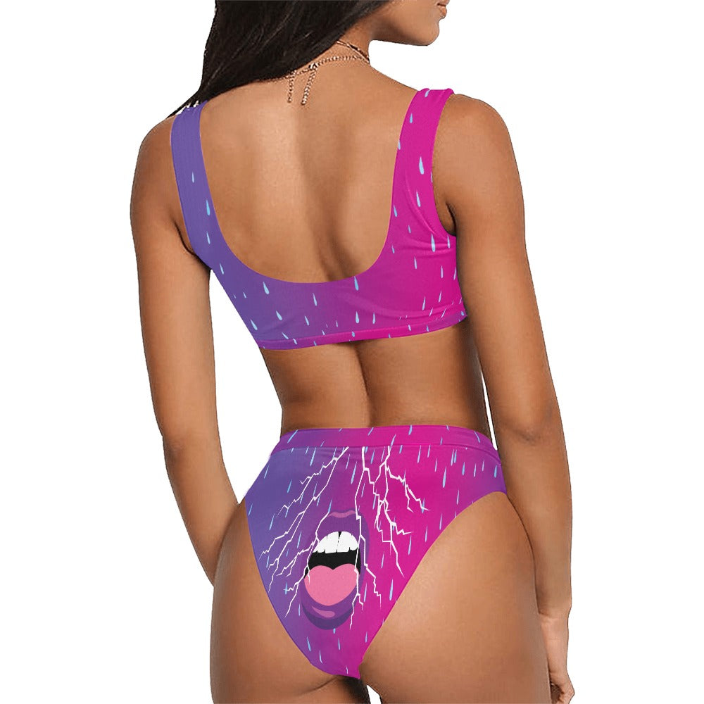 Chromatica Scream Sport Top & High-Waisted Suit