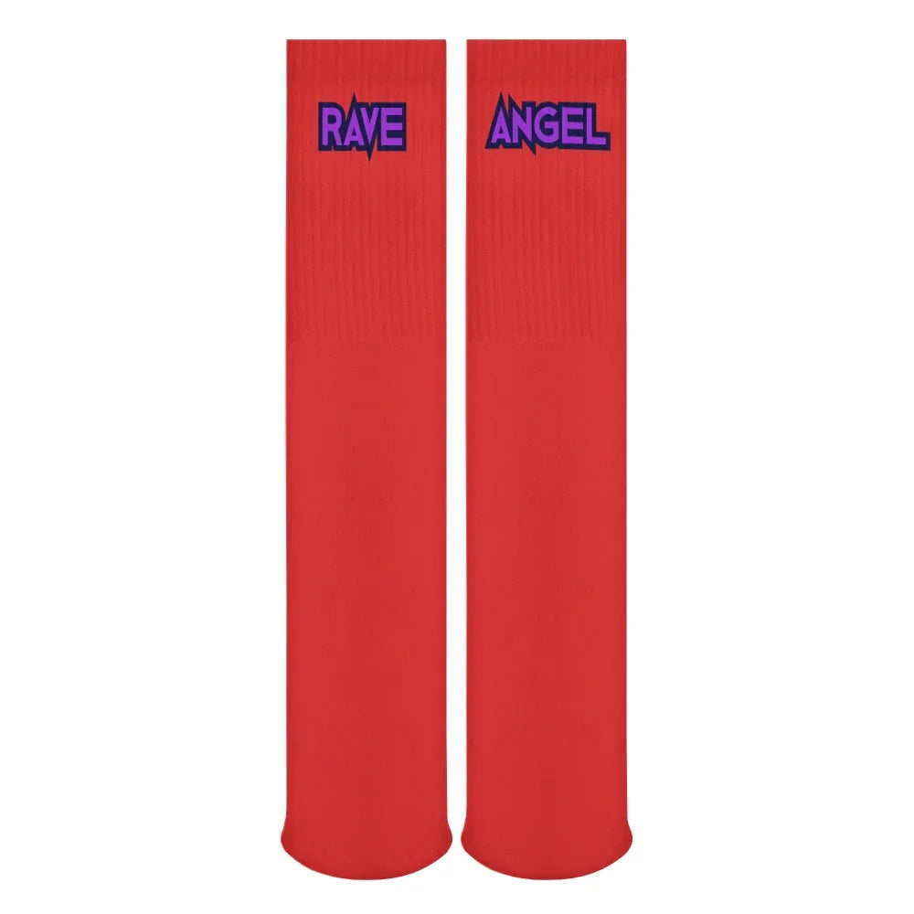 Rave Angle Unisex Breathable Stockings Red